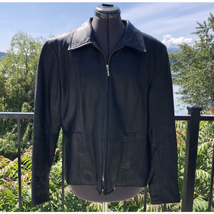 Size 12 Boutique Of Leathers Canada Women Full Zip Leather Jacket Sleek READ TR
